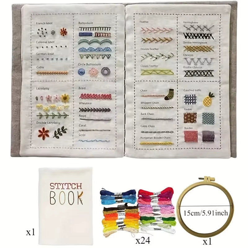 1 Set of Embroidery Embroidery Books, Stitch Books, DIY Stitch Books, Embroidery Sewing Books, Embroidery Sewing Books, Embroide