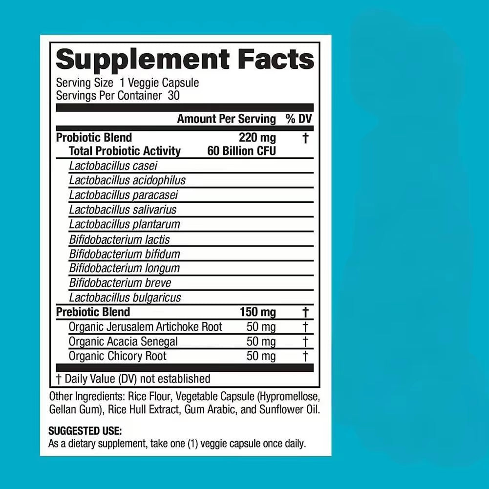 1 Set Digestive Enzymes & 60 Billion Probiotic Capsules Intestinal Balance , Improve Constipation , Eliminate Flatulence